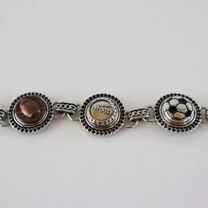 Women's Changeable Link Bracelet Sports Mom/Nana Soccer Football New